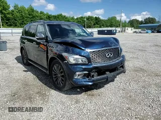 2016 Infiniti QX80 Limited with VIN JN8AZ2NE3G9120976, listed as a Copart auction lot 56722355 with 123,144 mi miles and Salvage title. Bid and sale history available at DreamBid. Image 14.
