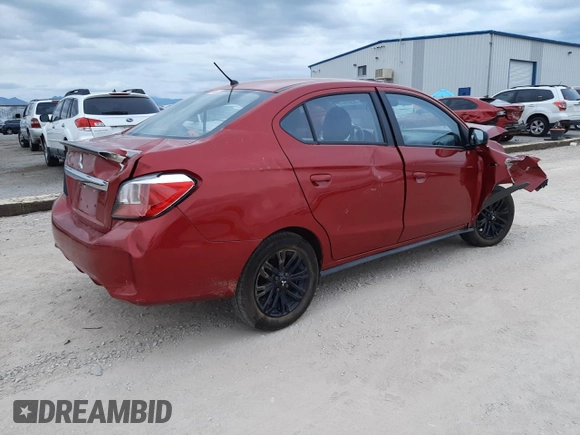 2022 Mitsubishi Mirage G4 ES with VIN ML32FUFJXNHF02852, listed as a Copart auction lot 78301073 with 0 mi miles. Bid and sale history available at carsss.com. Image 3.