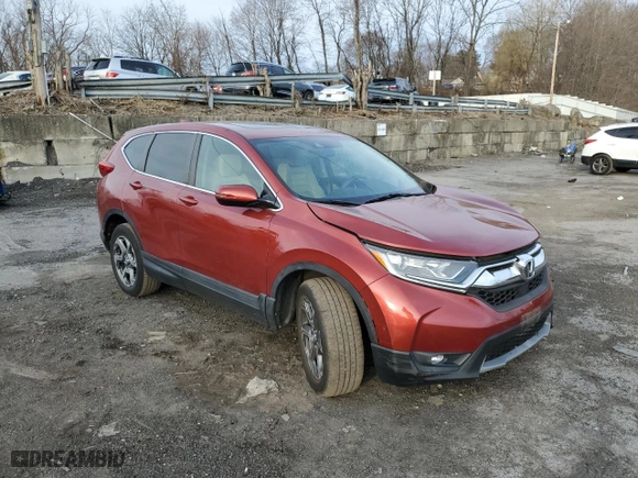 2019 Honda CR-V EX with VIN 2HKRW2H57KH635630, listed as a Copart auction lot 50453585 with 38,338 mi miles and Salvage Title. Bid and sale history available at carsss.com. Image 4.