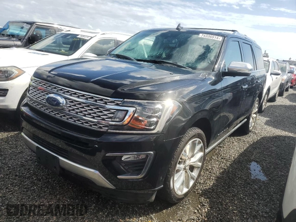 2018 Ford Expedition Platinum with VIN 1FMJU1LT6JEA32682, listed as a Copart auction lot 74336914 with 62,650 mi miles and Non Repairable. Bid and sale history available at carsss.com. Image 1.