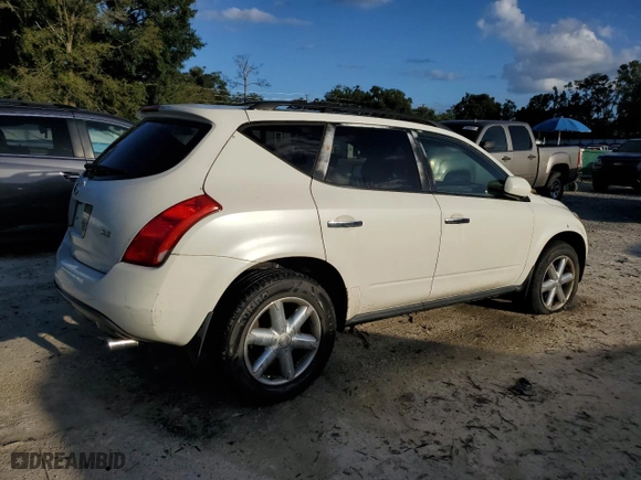 2005 Nissan Murano SL with VIN JN8AZ08TX5W312036, listed as a Copart auction lot 74571564 with 151,894 mi miles and Salvage Title. Bid and sale history available at carsss.com. Image 3.