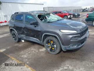 2017 Jeep Cherokee Sport with VIN 1C4PJLAB8HW527354, listed as a IAAI auction lot 41578066 with 124,339 mi miles. Bid and sale history available at carsss.com. Image 1.