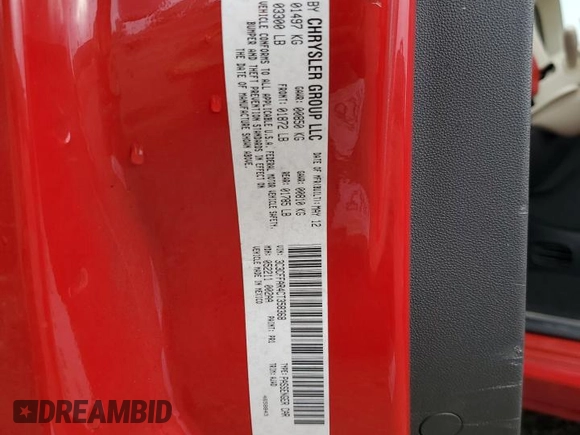 2012 FIAT 500 Pop with VIN 3C3CFFAR4CT358368, listed as a Copart auction lot 62891275 with 59,362 mi miles and Salvage title. Bid and sale history available at DreamBid. Image 12.