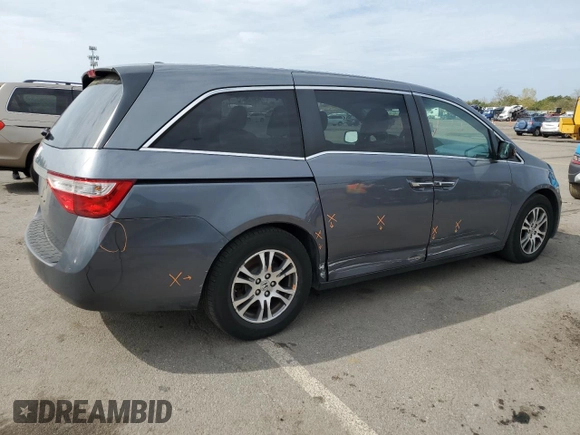 2012 Honda Odyssey EX-L with VIN 5FNRL5H68CB105623, listed as a Copart auction lot 55166905 with 147,417 mi miles and Salvage Title. Bid and sale history available at carsss.com. Image 3.