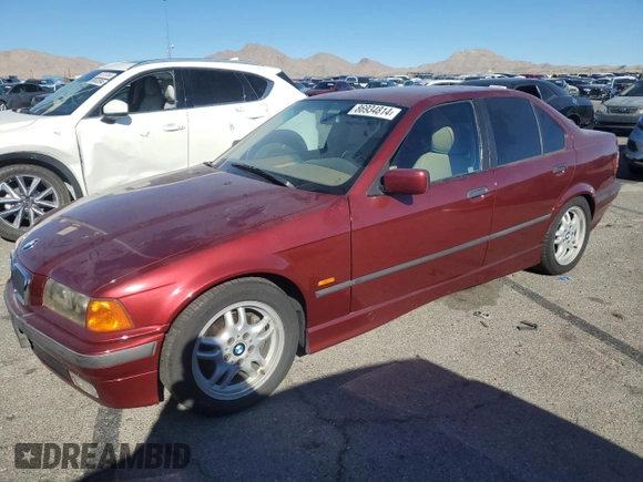 1997 BMW 3 Series 328iA with VIN WBACD4329VAV49426, listed as a Copart auction lot 86934814 with 238,987 mi miles and Clean Title. Bid and sale history available at carsss.com. Image 1.