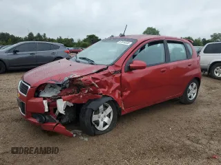 2009 Chevrolet Aveo 1LT with VIN KL1TD66E69B301677, listed as a Copart auction lot 57810325 with 95,226 mi miles and Salvage title. Bid and sale history available at DreamBid. Image 1.