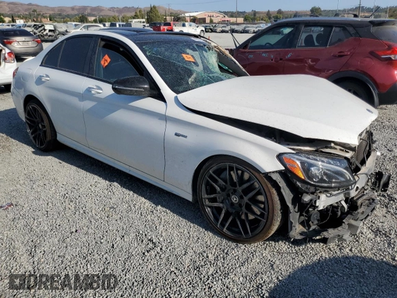 2018 Mercedes-Benz C 43 AMG with VIN 55SWF6EB0JU257229, listed as a Copart auction lot 68947254 with 116,622 mi miles and Non Repairable. Bid and sale history available at carsss.com. Image 4.