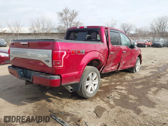 2017 Ford F-150 XL with VIN 1FTEW1EG3HFB76923, listed as a IAAI auction lot 40390419 with 140,758 mi miles. Bid and sale history available at carsss.com. Image 4.
