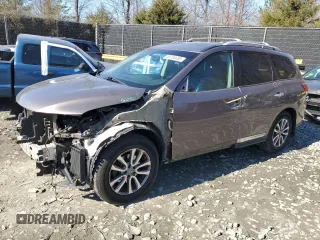 2014 Nissan Pathfinder SV with VIN 5N1AR2MM1EC706950, listed as a Copart auction lot 49158495 with 184,883 mi miles and Salvage Title. Bid and sale history available at carsss.com. Image 1.