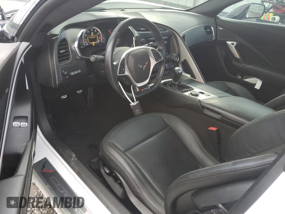 2015 Chevrolet Corvette Z06 3LZ with VIN 1G1YT2D6XF5602168, listed as a Copart auction lot 56561745 with 28,660 mi miles and Salvage title. Bid and sale history available at DreamBid. Image 8.