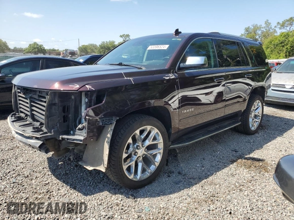 2020 Chevrolet Tahoe Premier with VIN 1GNSKCKC4LR217375, listed as a Copart auction lot 53396524 with 93,035 mi miles and Salvage title. Bid and sale history available at DreamBid. Image 1.