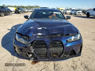 2025 BMW M4 Competition xDrive with VIN WBS33HK02SCS65268, listed as a Copart auction lot 87657685 with 4,742 mi miles and Salvage Title. Bid and sale history available at carsss.com. Image 5.