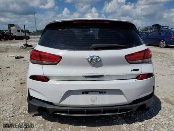 2020 Hyundai Elantra GT N Line with VIN KMHH55LC8LU119981, listed as a Copart auction lot 65494933 with 74,868 mi miles. Bid and sale history available at carsss.com. Image 6.