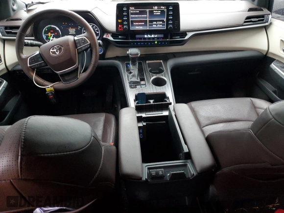 2021 Toyota Sienna Limited with VIN 5TDESKFC6MS026358, listed as a Copart auction lot 46102215 with 36,710 mi miles and Salvage Title. Bid and sale history available at DreamBid. Image 8.