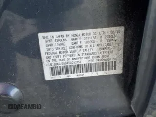 2005 Acura TSX with VIN JH4CL968X5C012151, listed as a Copart auction lot 54539365 with 223,930 mi miles and Salvage title. Bid and sale history available at DreamBid. Image 12.