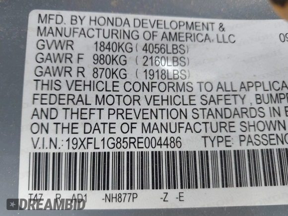 2024 Honda Civic Sport Touring z VIN 19XFL1G85RE004486, wystawiony jako IAAI lot #42052473 z przebiegiem 25 003 mil mil oraz . Historia ofert i sprzedaży dostępna na DreamBid. Obrazek 9.