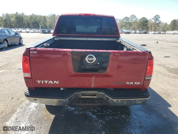 2008 Nissan Titan XE with VIN 1N6BA07D38N327812, listed as a Copart auction lot 49423245 with 295,805 mi miles and Salvage Title. Bid and sale history available at carsss.com. Image 6.