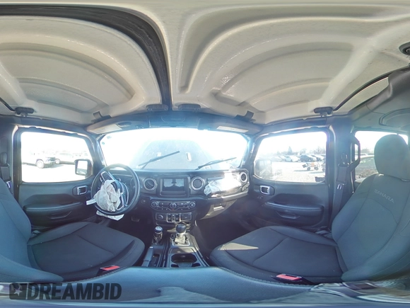 2021 Jeep Wrangler Unlimited Sahara with VIN 1C4HJXEN8MW668130, listed as a Copart auction lot 49049685 with Not provided miles and Salvage title. Bid and sale history available at DreamBid. Image 14.