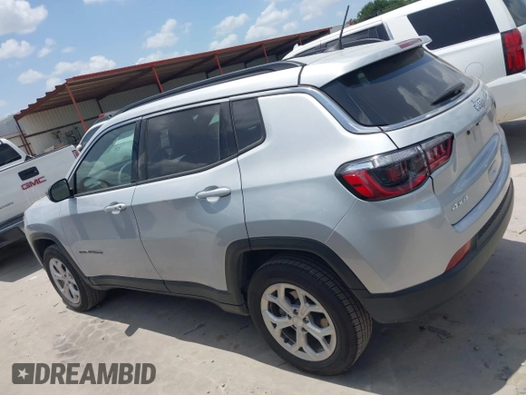 2024 Jeep Compass Latitude with VIN 3C4NJDBN8RT107008, listed as a IAAI auction lot 42521682 with 33,745 mi miles and . Bid and sale history available at DreamBid. Image 14.