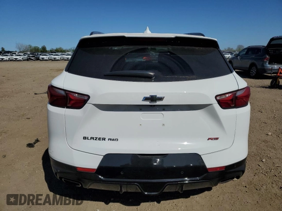 2019 Chevrolet Blazer RS z VIN 3GNKBJRS4KS566498, wystawiony jako Copart lot #55975745 z przebiegiem 62 290 mil mil oraz Szkoda całkowita • Salvage title. Historia ofert i sprzedaży dostępna na DreamBid. Obrazek 6.