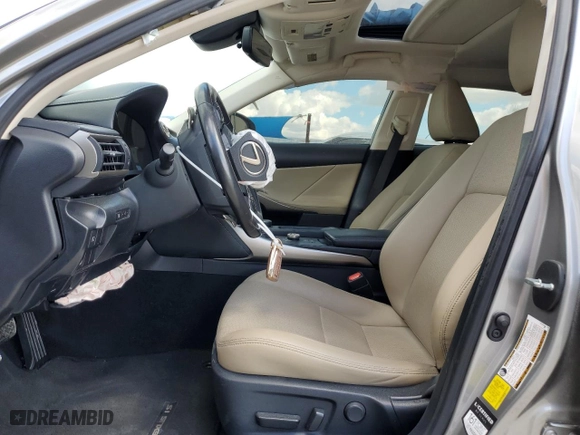 2019 Lexus IS with VIN JTHBA1D2XK5092097, listed as a Copart auction lot 42855155 with 50,292 mi miles and Non Repairable. Bid and sale history available at carsss.com. Image 7.