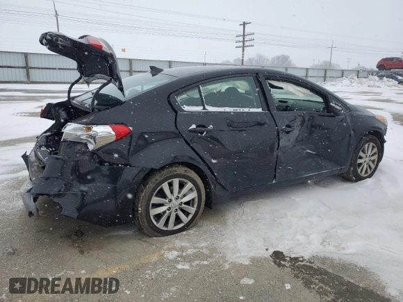 2016 Kia Forte LX with VIN KNAFX4A63G5553915, listed as a Copart auction lot 44601395 with 75,580 mi miles and Salvage Title. Bid and sale history available at carsss.com. Image 3.