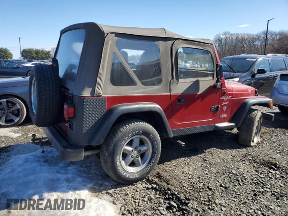 1999 Jeep Wrangler Sport with VIN 1J4FY19S0XP409124, listed as a Copart auction lot 46496615 with 166,834 mi miles and Clean Title. Bid and sale history available at carsss.com. Image 3.