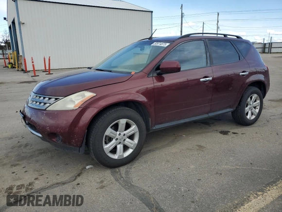 2007 Nissan Murano S with VIN JN8AZ08W27W636286, listed as a Copart auction lot 50974875 with 201,807 mi miles and Salvage Title. Bid and sale history available at carsss.com. Image 1.