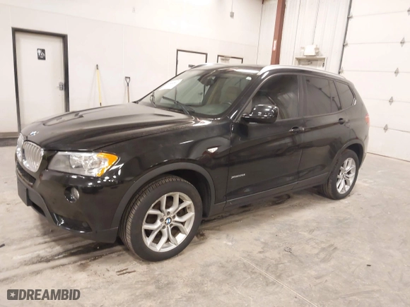 2013 BMW X3 xDrive28i with VIN 5UXWX9C57D0A31917, listed as a IAAI auction lot 41864807 with 97,479 mi miles. Bid and sale history available at carsss.com. Image 2.