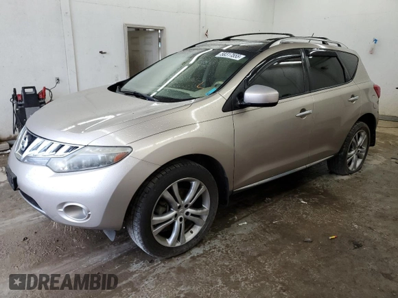 2010 Nissan Murano S z VIN JN8AZ1MU0AW020300, wystawiony jako Copart lot #58317555 z przebiegiem 142 144 mil mil oraz Szkoda całkowita • Salvage title. Historia ofert i sprzedaży dostępna na DreamBid. Obrazek 1.