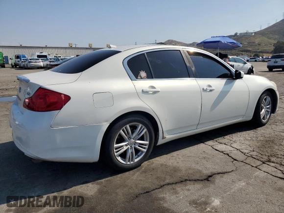 2011 Infiniti G25 Journey z VIN JN1DV6AP5BM601856, wystawiony jako Copart lot #56175945 z przebiegiem 263 344 mil mil oraz Szkoda całkowita • Salvage title. Historia ofert i sprzedaży dostępna na DreamBid. Obrazek 3.