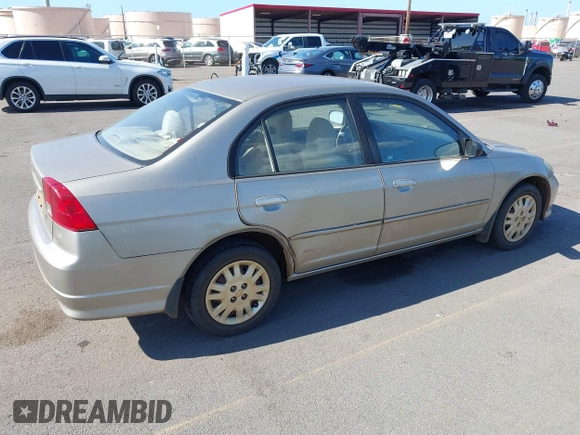 2005 Honda Civic LX with VIN 2HGES16535H569177, listed as a IAAI auction lot 41882245 with 98,173 mi miles and . Bid and sale history available at DreamBid. Image 4.