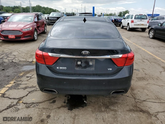 2015 Kia K900 Premium with VIN KNALU4D49F6026041, listed as a Copart auction lot 65393834 with 152,851 mi miles and Salvage Title. Bid and sale history available at carsss.com. Image 6.