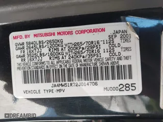 2002 Mitsubishi Montero LTD with VIN JA4MW51R72J014706, listed as a IAAI auction lot 41829993 with 201,091 mi miles. Bid and sale history available at carsss.com. Image 9.