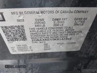 2019 Chevrolet Equinox LT with VIN 2GNAXKEV5K6142393, listed as a IAAI auction lot 41347355 with 104,623 mi miles and . Bid and sale history available at carsss.com. Image 9.