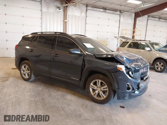 2019 GMC Terrain SLE with VIN 3GKALMEV3KL149956, listed as a IAAI auction lot 41797443 with 53,891 mi miles. Bid and sale history available at carsss.com. Image 1.
