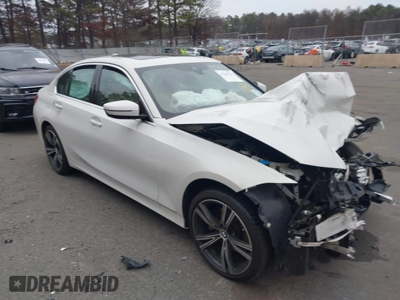 2021 BMW 3 Series 330i xDrive with VIN 3MW5R7J03M8B65004, listed as a IAAI auction lot 41244134 with Not Provided miles and . Bid and sale history available at DreamBid. Image 1.