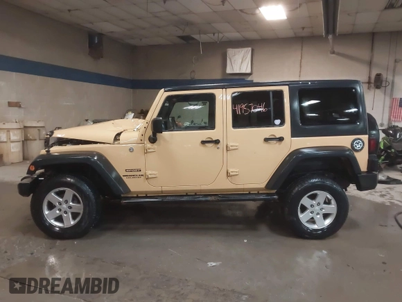 2014 Jeep Wrangler Unlimited Sport with VIN 1C4BJWDG2EL134143, listed as a IAAI auction lot 41957046 with 151,529 mi miles and . Bid and sale history available at DreamBid. Image 15.