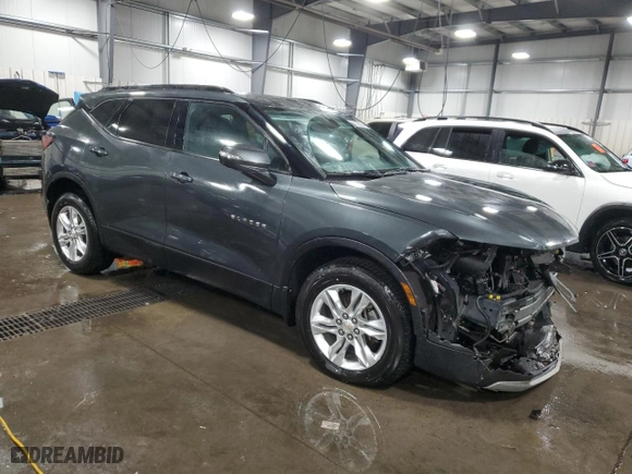 2019 Chevrolet Blazer with VIN 3GNKBGRS0KS698161, listed as a Copart auction lot 83358324 with 43,438 mi miles and Salvage Title. Bid and sale history available at carsss.com. Image 4.
