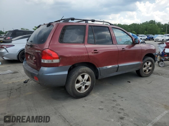 2005 Hyundai Santa Fe GLS with VIN KM8SC13D25U871319, listed as a Copart auction lot 62821625 with 101,202 mi miles and Clean title. Bid and sale history available at DreamBid. Image 3.