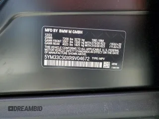 2024 BMW XM Label Red z VIN 5YM33CS0XR9V04672, wystawiony jako Copart lot #52006084 z przebiegiem 5107 mil mil oraz Szkody całkowita. Historia ofert i sprzedaży dostępna na DreamBid. Obrazek 15.