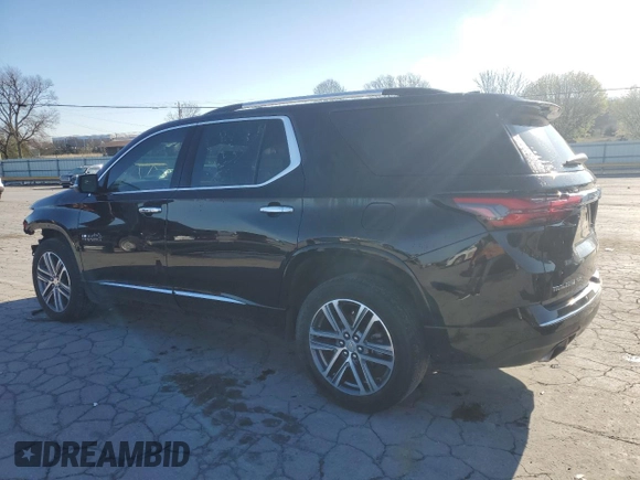 2023 Chevrolet Traverse High Country z VIN 1GNEVNKW4PJ275677, wystawiony jako Copart lot #49328615 z przebiegiem 47 102 mil mil oraz Szkoda całkowita • Salvage title. Historia ofert i sprzedaży dostępna na DreamBid. Obrazek 2.