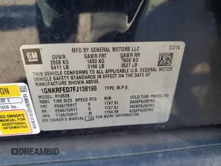 2015 Chevrolet Traverse LS with VIN 1GNKRFED7FJ138190, listed as a Copart auction lot 49616295 with Not Provided miles and Salvage Title. Bid and sale history available at DreamBid. Image 13.