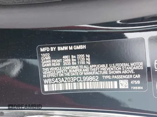 2023 BMW M4 Competition xDrive with VIN WBS43AZ03PCL99862, listed as a IAAI auction lot 41608020 with 28,295 mi miles. Bid and sale history available at carsss.com. Image 9.