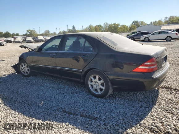 2000 Mercedes-Benz S-Class with VIN WDBNG70J1YA087950, listed as a Copart auction lot 72810344 with 160,530 mi miles and Salvage Title. Bid and sale history available at carsss.com. Image 2.