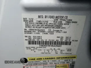 2008 Ford Taurus X Eddie Bauer z VIN 1FMDK07W18GA20603, wystawiony jako Copart lot #46578745 z przebiegiem Nie podano mil oraz Szkoda całkowita • Salvage title. Historia ofert i sprzedaży dostępna na DreamBid. Obrazek 13.