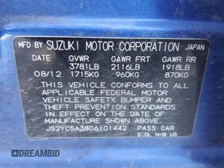 2013 Suzuki SX4 LE with VIN JS2YC5A38D6101442, listed as a Copart auction lot 42833395 with 154,379 mi miles and Salvage Title. Bid and sale history available at carsss.com. Image 14.