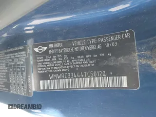 2004 MINI Hardtop с VIN WMWRC33444TC50120, выставлен на аукционе IAAI как лот 42610021 с пробегом 176 078 миль миль и . История ставок и продаж доступна на DreamBid. Изображение 9.