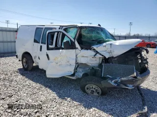 2018 GMC Savana Cargo Van with VIN 1GTW7AFG5J1327389, listed as a Copart auction lot 86473954 with Not Provided miles and Salvage Title. Bid and sale history available at carsss.com. Image 4.