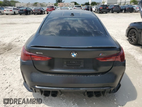2025 BMW M4 Competition xDrive with VIN WBS33HK04SCS94755, listed as a Copart auction lot 58459765 with 7,764 mi miles and Non repairable. Bid and sale history available at DreamBid. Image 6.